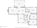 Detailed floor plan showcasing the layout of the home, including the placement of rooms and dimensions at 8635 Bishops Ln, Indianapolis, IN 46217
