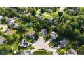 An aerial shot of the home and the layout of this attractive residential area at 1819 Quiet Haven Cir, Indianapolis, IN 46229