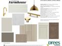 Modern farmhouse kitchen featuring Denver Duraform Harbor cabinetry and gold hardware at 1919 Delp Ct, Avon, IN 46123