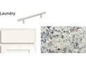 Close up of design elements for the laundry room, including cabinets, countertops and hardware at 14844 Higgins Dr, Westfield, IN 46074