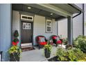 Inviting front porch showcasing outdoor seating, stylish decor, and a welcoming entrance to the home at 17319 Henslow Dr, Westfield, IN 46074