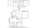Second level and basement floor plan featuring three bedrooms, a loft and unfinished storage at 4295 Hamilton Run, Zionsville, IN 46077