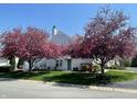 Residential home on a tree-lined street featuring attractive landscaping and a well-maintained front yard at 9664 Legare St # 2601, Fishers, IN 46038