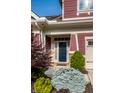 Close-up of the inviting front entrance with detailed trim, landscaping, and a stylish front door at 478 Firefly Ln, Carmel, IN 46032