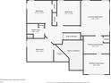 Second floor layout showcasing bedrooms, including primary bedroom and bathrooms at 10402 Shakamak Way, Indianapolis, IN 46239