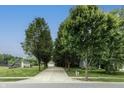 Long driveway lined with mature trees leading to the garage at 19187 Outer Bank Rd, Noblesville, IN 46062