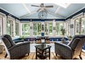 Inviting sunroom filled with natural light, comfortable seating, and views of the outdoors at 289 Sandbrook Dr, Noblesville, IN 46062
