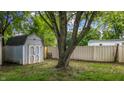 View of the property's backyard with a storage shed and privacy fence at 311 S 6Th Ave, Beech Grove, IN 46107