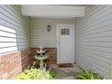 Inviting entryway with a decorative fountain and a charming front door at 10262 Carmine Dr, Noblesville, IN 46060