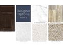 Selection of designer options for this home's interior including cabinet colors and counter top finishes at 4151 Barrel Ln, Westfield, IN 46062