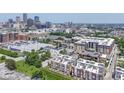 Aerial view of urban living with modern townhomes and convenient city access at 751 Switchyard Pl, Indianapolis, IN 46202