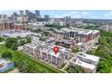 Scenic aerial view of townhomes, highlighting proximity to city amenities at 751 Switchyard Pl, Indianapolis, IN 46202