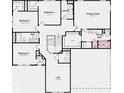 Upstairs floorplan featuring the primary suite, three bedrooms, laundry room, loft, and two bathrooms at 6770 W Buck Stone Dr, McCordsville, IN 46055