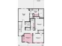Second-floor layout features primary suite, three additional bedrooms, laundry and two baths at 7505 Firecrest Ln, Camby, IN 46113
