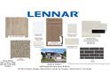 This Lennar material selection includes flooring, tile, kitchen cabinets and quartz countertop selections at 5076 Foxley Park Ln, Avon, IN 46123