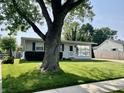 Charming single-story home featuring a well-maintained lawn, cozy entrance, and ample natural light at 737 Howard St, Shelbyville, IN 46176