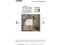 Image showcasing the front elevation drawing, interior design options, and color samples for the home at 1207 Mcbride St, Greenfield, IN 46140