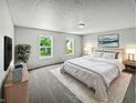 Cozy main bedroom with plush carpet, bright natural light, and neutral paint at 3445 Brandenburg Blvd, Indianapolis, IN 46239