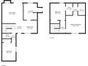 Detailed floor plan showcasing the layout of the home's first and second floors at 7724 Eagle Valley Pass, Indianapolis, IN 46214