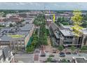 Scenic aerial view highlighting the townhome's proximity to downtown amenities and local restaurants at 80 Monon Blvd, Carmel, IN 46032
