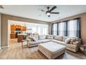 The living room flows into the kitchen and breakfast nook, creating an open floor plan at 1381 Delacorte Cir, Shelbyville, IN 46176