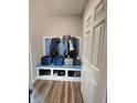 Functional mudroom with built-in storage, hooks, and seating for organizing shoes and coats at 4216 Lauder Rd, Bargersville, IN 46106