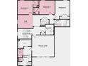 Floor plan displaying four bedrooms, a loft, laundry area, and the primary suite at 6870 W Buck Stone Dr, McCordsville, IN 46055