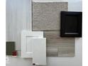 Interior material palette showcasing carpet, cabinet door colors, and countertop options at 6870 W Buck Stone Dr, McCordsville, IN 46055