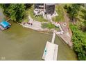 Waterfront home with decks, patios, and a private dock at 121 Wesley Cir, Noblesville, IN 46062
