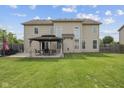 Spacious backyard with patio, gazebo and outdoor seating, perfect for entertaining at 2078 Seneca Ln, Plainfield, IN 46168