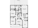 Second-story floor plan featuring four bedrooms including primary suite and laundry room at 2151 Bear Oak Way, Shelbyville, IN 46176