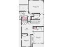 Upstairs floor plan includes primary suite, two bedrooms, two baths, and a laundry room at 16067 Meadow Frost Ct, Fishers, IN 46037