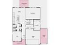Floor plan showcasing the layout of the kitchen, dining area, great room, and the 2-car garage at 425 Weaver Ln, Pittsboro, IN 46167
