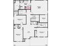 Upstairs floor plan featuring the primary suite, three additional bedrooms, two bathrooms, and a loft at 425 Weaver Ln, Pittsboro, IN 46167