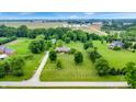Expansive aerial view of the home and property showcasing mature trees and manicured lawns at 8818 Mathews Rd, Indianapolis, IN 46259