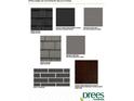 Exterior selections for a home showcasing roof color, brick, and siding choices at 6638 Dogwood Dr, McCordsville, IN 46055