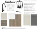 Kitchen and main living area selections including cabinets, backsplash, countertops and flooring at 6638 Dogwood Dr, McCordsville, IN 46055