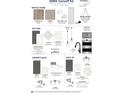 Selection of flooring, paint, lighting, cabinets, countertops and appliances offered in the home at 20005 Gansett Rd, Westfield, IN 46074