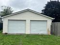 Spacious two-car garage providing ample parking and storage space for vehicles and equipment at 2244 Lafayette St, Anderson, IN 46012