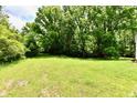 Expansive backyard with lush lawn and dense perimeter of mature trees at 4115 Tansel Rd, Indianapolis, IN 46234