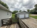 View from deck of a two-car garage in backyard of property at 4673 S 400 W, New Palestine, IN 46163