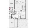 Floor plan showing primary suite, great room, kitchen, flex space, garage, covered patio, and covered porch at 2169 Aviary Ln, Danville, IN 46122
