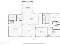 Detailed floor plan showcasing layout of rooms, dimensions, and closet space at 6655 Teeters Ln, Martinsville, IN 46151