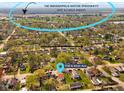 Aerial view showing proximity to Indianapolis Motor Speedway at 1739 N Alton Ave, Indianapolis, IN 46222
