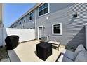Private patio with an enclosed fence offers a serene outdoor space for relaxing or entertaining at 3443 Thomas Jefferson St, Westfield, IN 46074