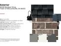 Exterior design elements include brick, stone, light fixture, charcoal shingles, and paint colors at 6038 Windsor Dr, McCordsville, IN 46055