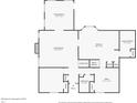 Main level floor plan featuring an office, living room, dining room, kitchen and bathroom at 369 Rodeo Dr, Indianapolis, IN 46217