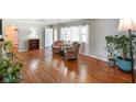 Bright living room showcasing hardwood floors, natural light, and a cozy atmosphere at 45 Kirk E Dr, Indianapolis, IN 46234
