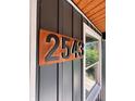 Close up of the number 2543 on the home's exterior siding and a window with a view at 2543 Union St, Indianapolis, IN 46225