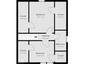 Second floor floorplan showcasing a spacious layout with two bedrooms and hallway at 1016 W 31St St, Indianapolis, IN 46208